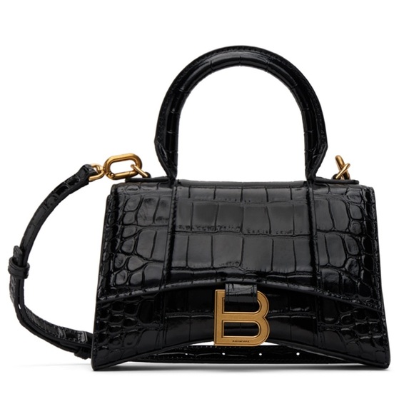 Balenciaga Handbags - Balenciaga Black XS Hourglass Bag - LIKE NEW